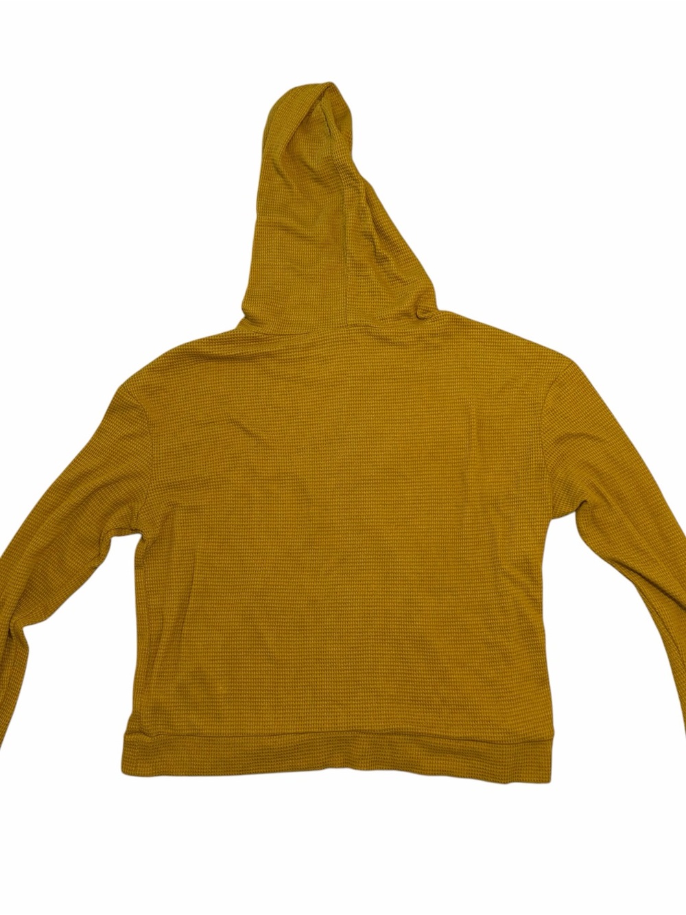 Urban Outfitters Waffle Knit Lounge Set Mustard Hoodie & Shorts S/XS - Picture 3 of 5